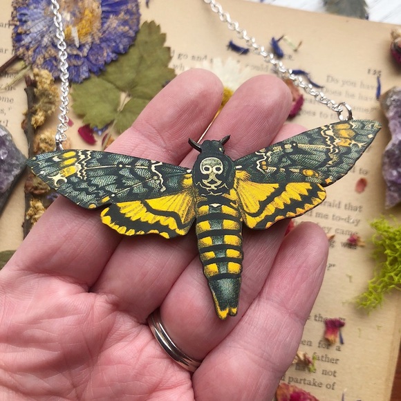 Death Moth Necklace - Picture 3 of 6